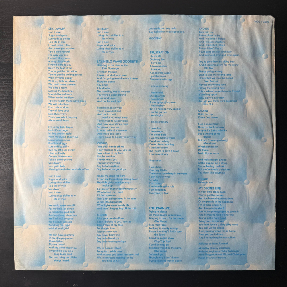 Виниловая пластинка Soft Cell ‎– Non-Stop Erotic Cabaret LP