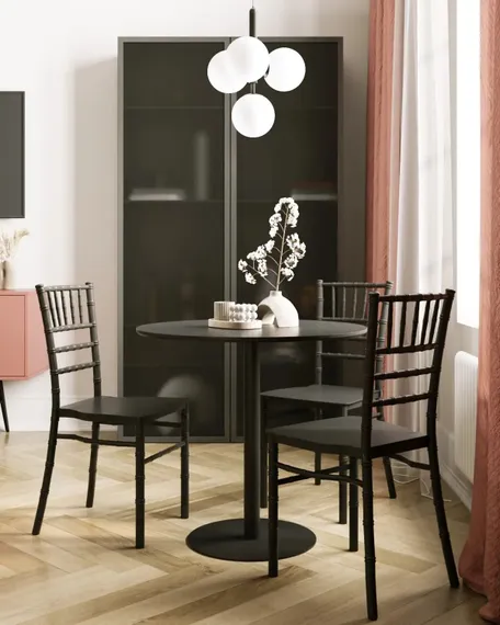 Стол Toledo Ø80 см, черный