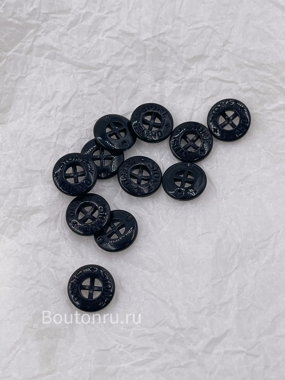 Пуговицы на прокол черные SI (Стоун Ай.)