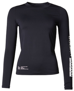 Женская футболка теннисная (dł. Рукава) Björn Borg Sthlm Long Sleeve T-shirt - black beauty