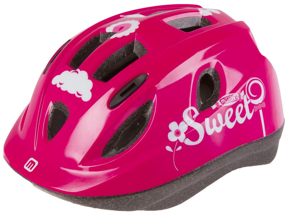 Шлем детский-подростковый с сеточкой 12 отверстий INMOLD 48-54см SWEET/розовый (10) M-WAVE JUNIOR