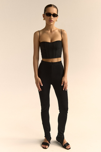 Топ на тонких бретелях BASIC Чёрный