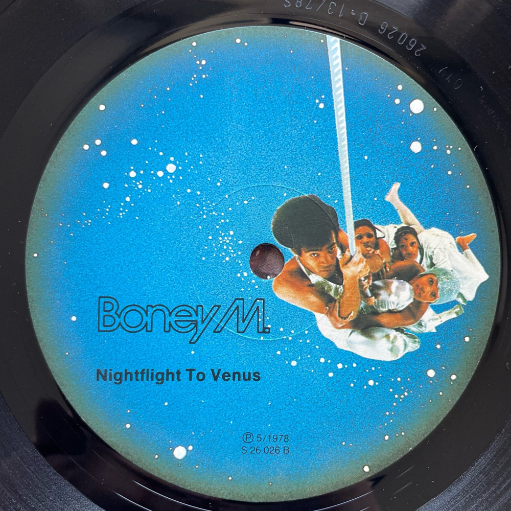 Винтажная виниловая пластинка LP Boney M Бони М, Nightflight To Venus (Германия 1978) Rasputin
