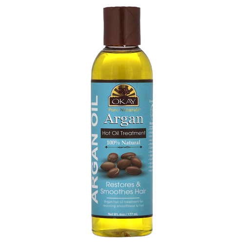 Okay Pure Naturals, уход за кожей с горячим аргановым маслом, 177 мл (6 унций)