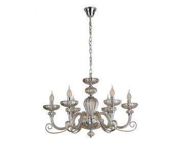 Подвесная люстра 6*E14 8626/C chrome cognac коньячный/хром ANNETTE Newport