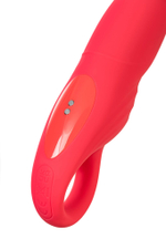 Розовый вибратор для точки G с двигающейся головкой Carnation - 19 см. (Цвет: розовый)