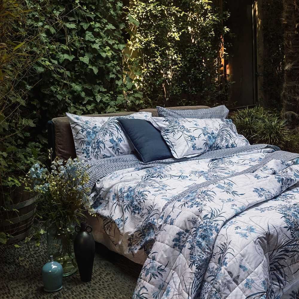 Постельное белье 2 спальное евро Fazzini Foliage sasso серое