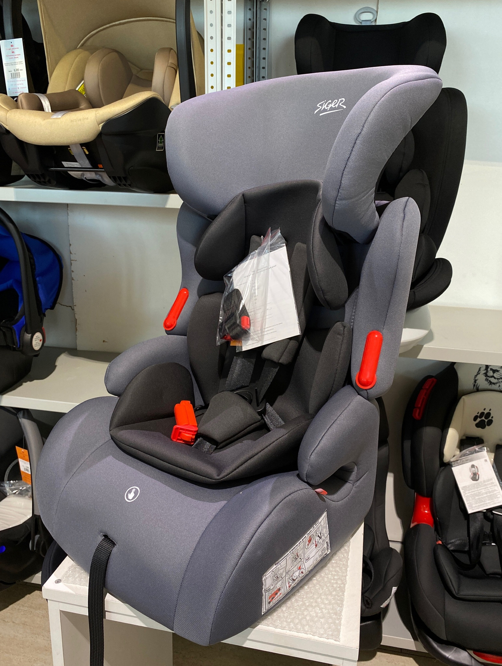 Детское автомоб. кресло "КОСМО" груп. 1-2-3(маренго), люкм, шт, 9-36 кг.