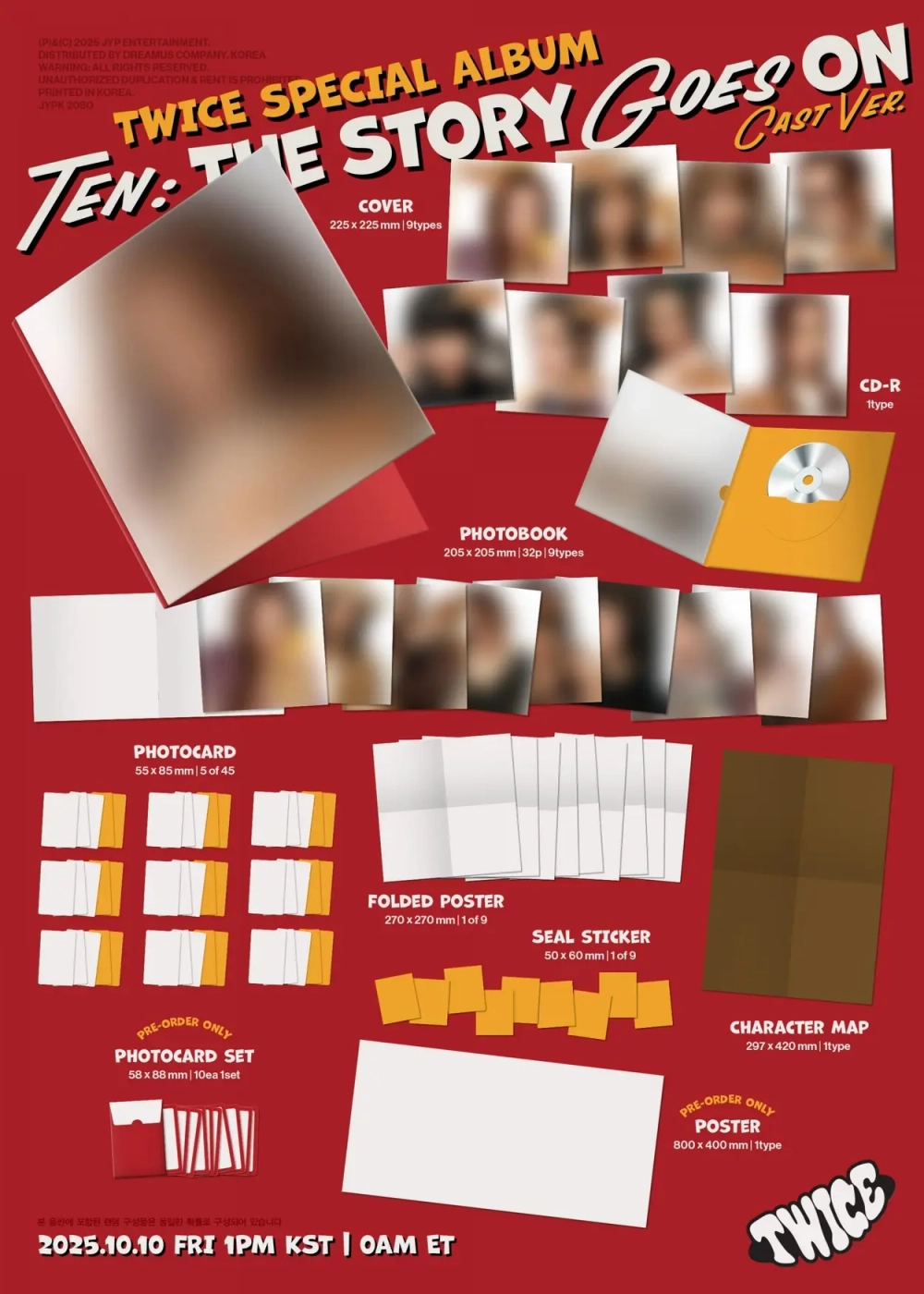 Альбом TWICE - Special Album TEN: The Story Goes On [CAST Ver.]