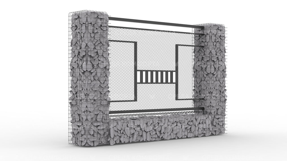 Забор из сетки рабицы ZBR0195