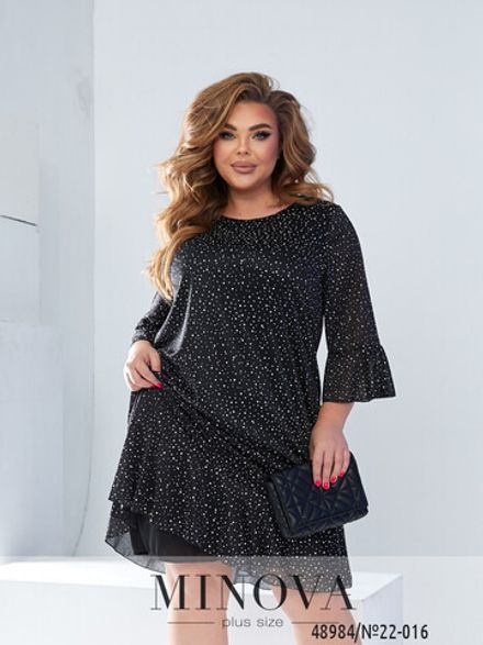 Платье 22-016-черный Minova Фото 2