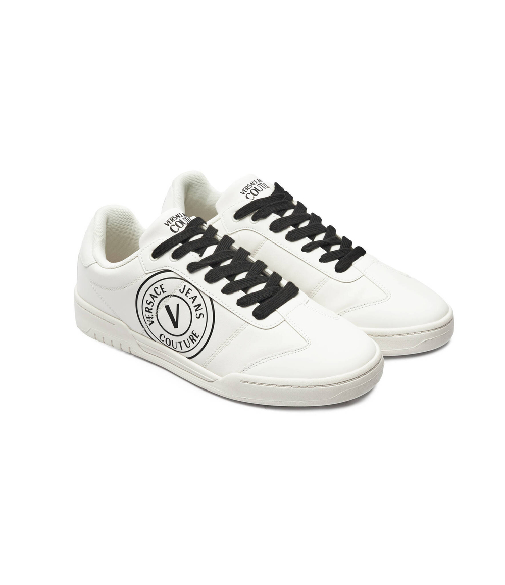 Кожаные кроссовки Versace Jeans Couture - белый(77YA3SD1ZP347)