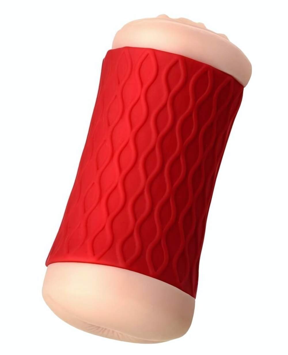 Двухсторонний мастурбатор JOS NADIN в красном цилиндре (Цвет: телесный)