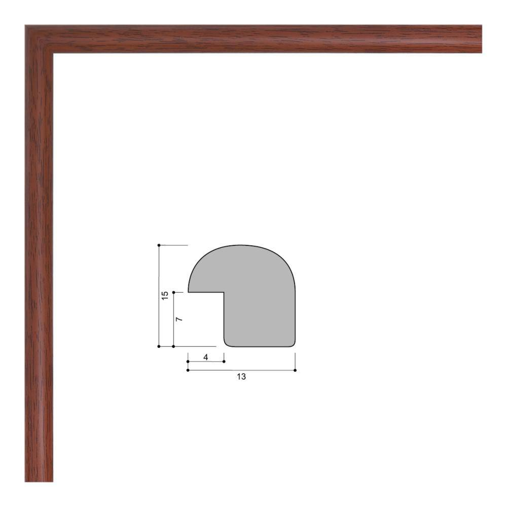 Фоторамка 21х30 см коричневая, без фактуры, арт. 2130.127262