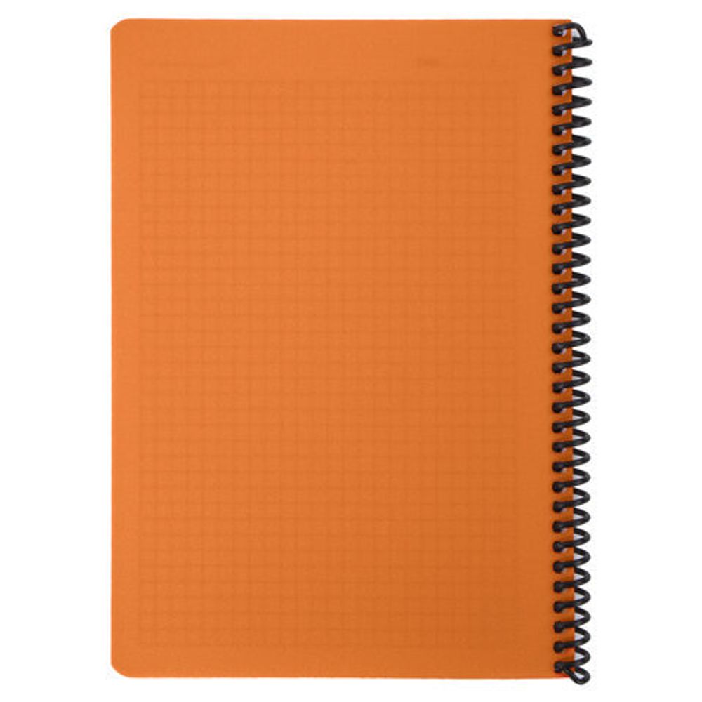 Тетрадь А5, 80 листов, BRAUBERG "Metropolis", спираль пластиковая, клетка, обложка пластик, ОРАНЖЕВЫЙ, 403400