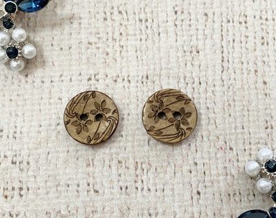 Пуговицы костюмные кокос, d 1,5 см