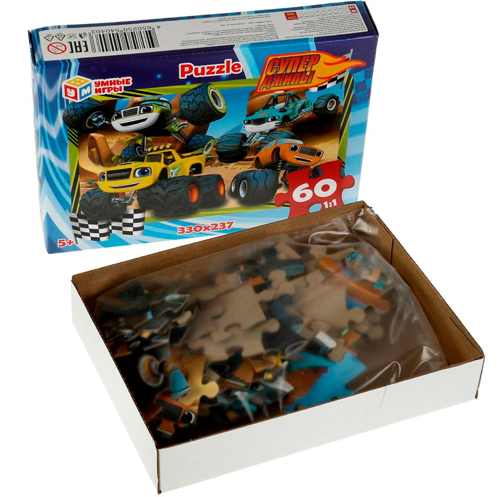 Пазл 60 Суперджипы 4650250540403 /24/