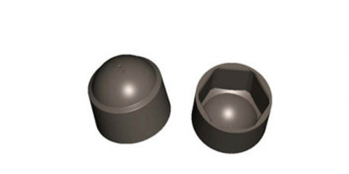 Колпачок на болт/гайку М10/S17, цвет черн (10шт)