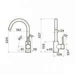 Кухонный смеситель Omoikiri Shinagawa-BN-BL