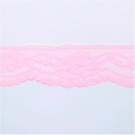 Кружево 32 мм, цвет светло-розовый, намотка 25 м (10206100/121114/009893/01_Испания)