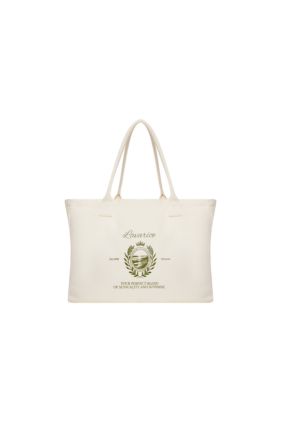 Сумка-шоппер с принтом Экрю