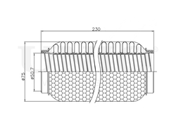 Гофра глушителя 50x230 мм WireFlex UNIO EXP-50230W