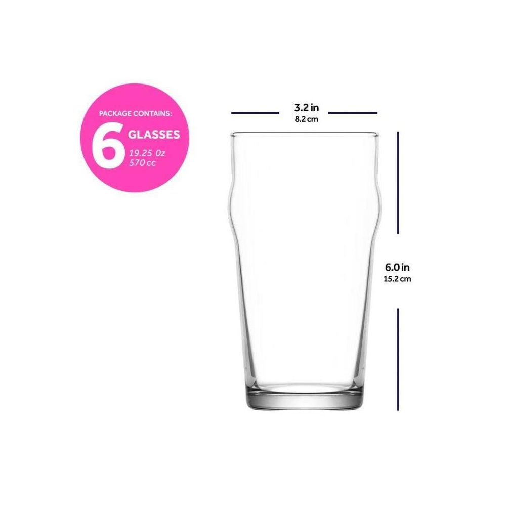 Бокал для пива 570 мл "Ноник" d 8,2 см h15,3 см Beer LAV [12]