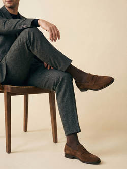 Носки высокие мужские, набор 3 пары, коричневый