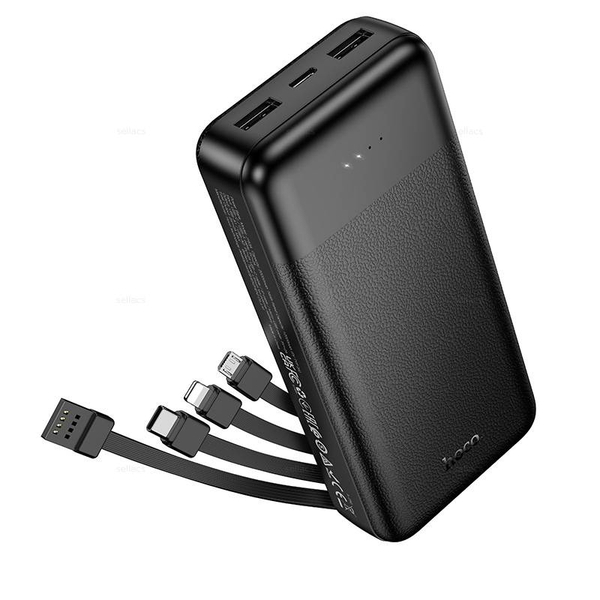 Hoco J163A Wonderful портативный аккумулятор с 4 кабелями (20000mAh)