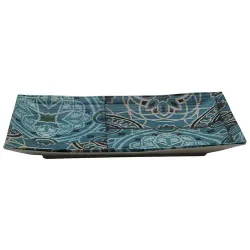 Блюдо 24,8*15,2*2,9 см прямоуг. Damask Blue пластик меламин P.L. Proff Cuisine