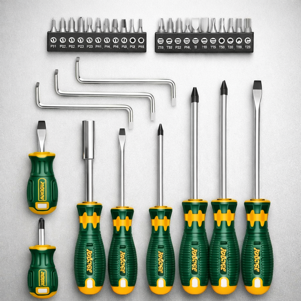 Набор отверток со сменными насадками и битами 30 шт. JADEVER