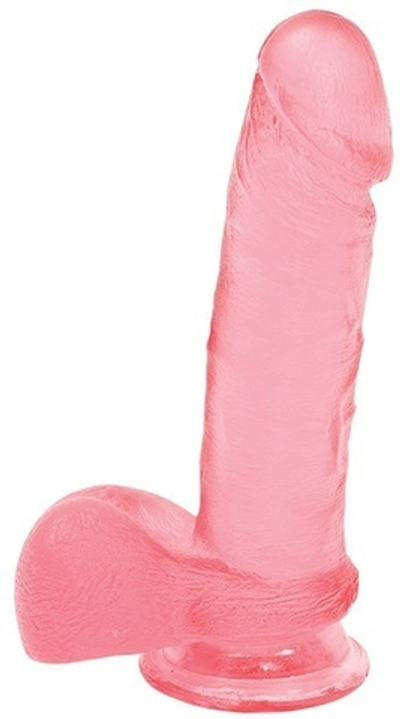 Розовый гелевый фаллос CRYSTAL JELLIES