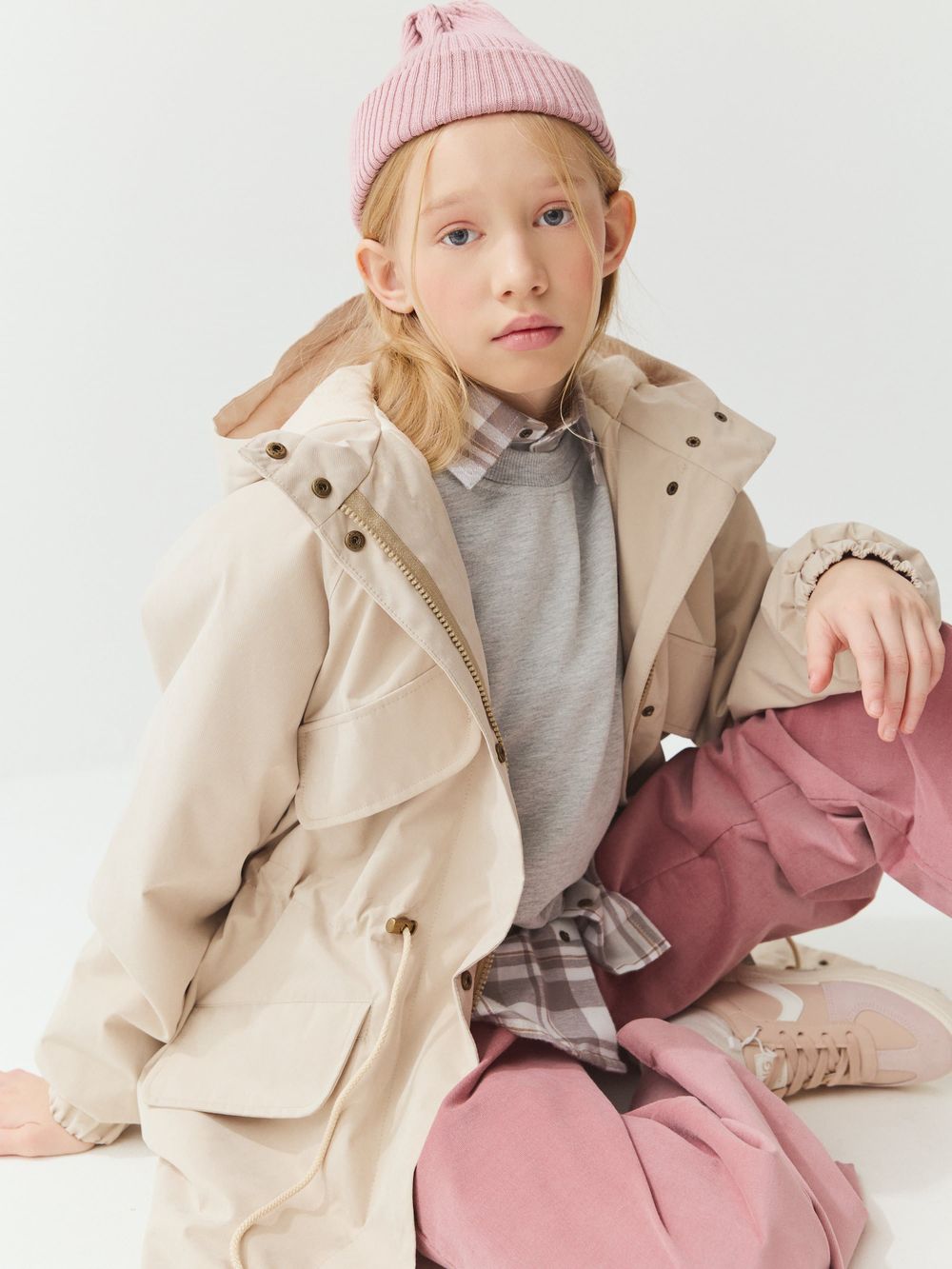 Парка демисезонная "Беж" 7+