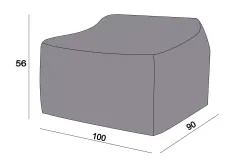 Защитный чехол на кресло Гранада 100×90×56 см, цвет серый