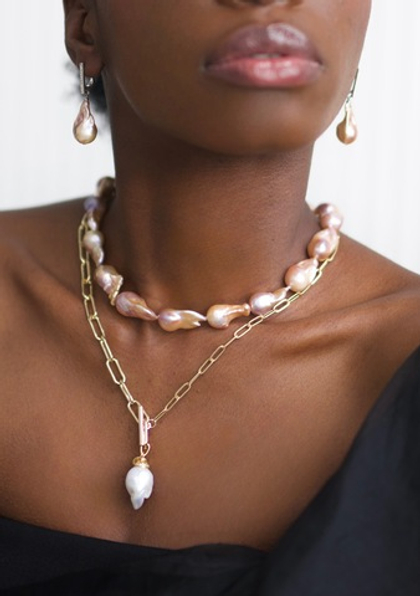 Ожерелье Барокко в бежевом