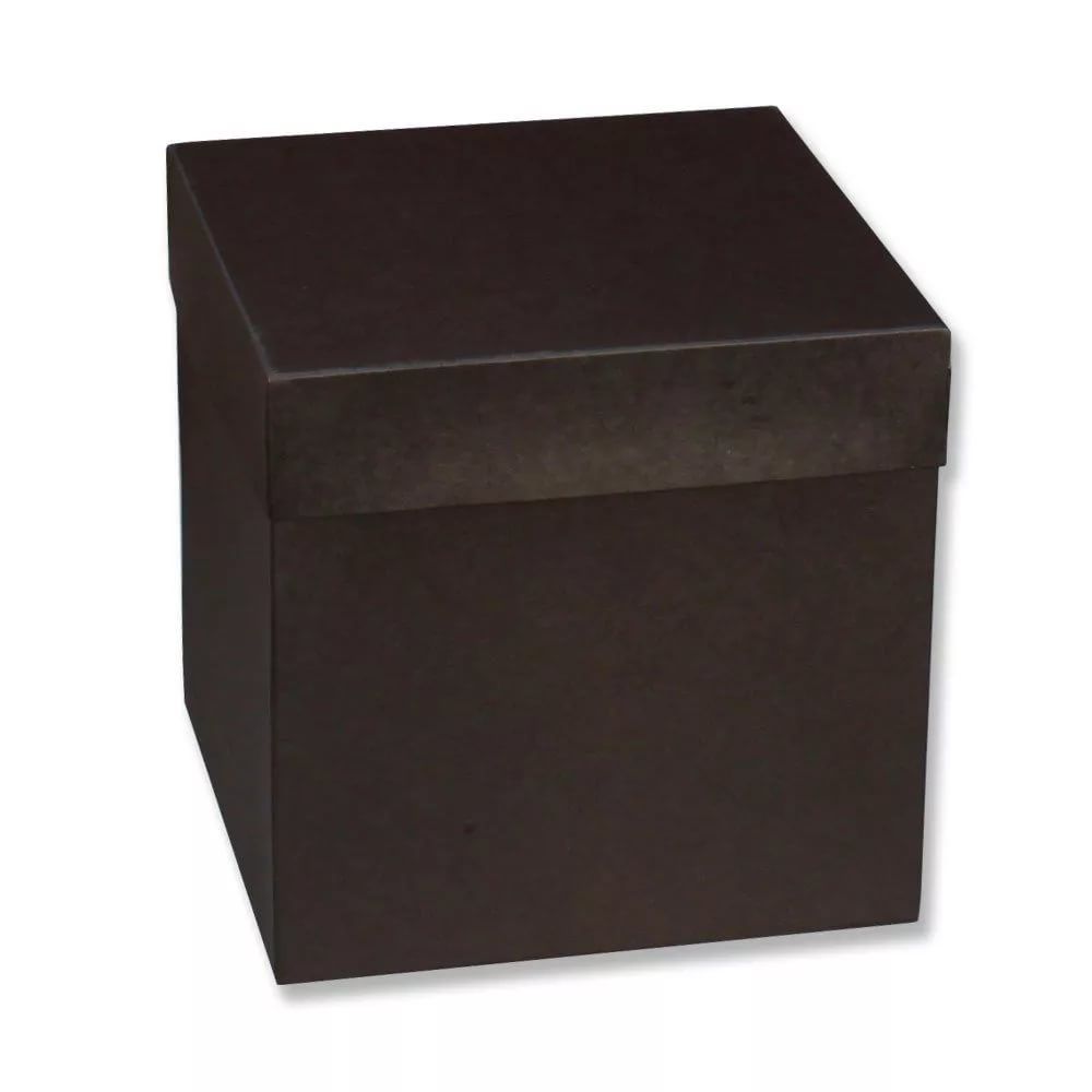 Коробка черная с надписью и бантом цветная