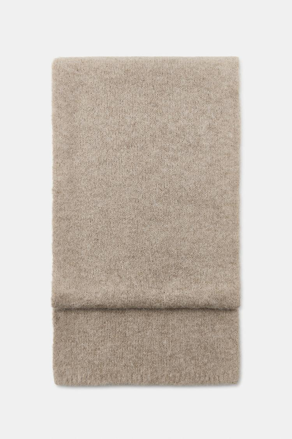 ZARA ОДНОТОННЫЙ ТРИКОТАЖНЫЙ ШАРФ, БЕЖЕВЫЙ