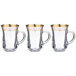 НАБОР КРУЖЕК ИЗ 3 ШТ."GOLD PROVENCE" ЗОЛОТО 175 МЛ