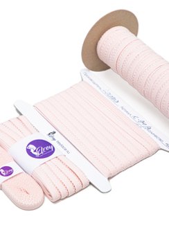 906 K-94/9 ОПТ Резинка ажурная Lauma, 9 мм, пастельно-розовый 906