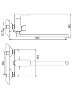 Смеситель для ванны Gappo G2248