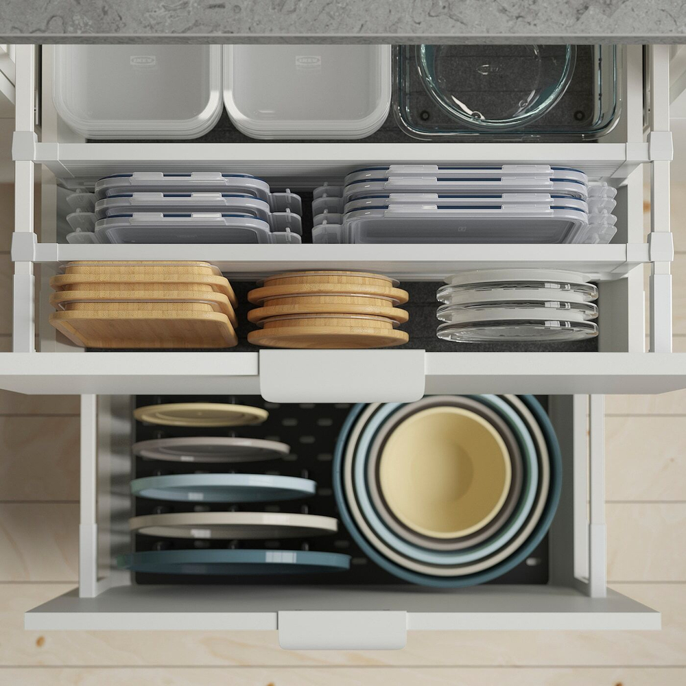IKEA GARNITYREN  (ИКЕА ГАРНИТЙРЕН)  -  Миска с крышкой, набор из 5 штук, разные цвета