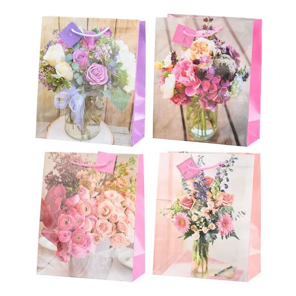 Подарочный пакет Basir, серия &quot;Букеты&quot;, 18*23*9 см, ассорти