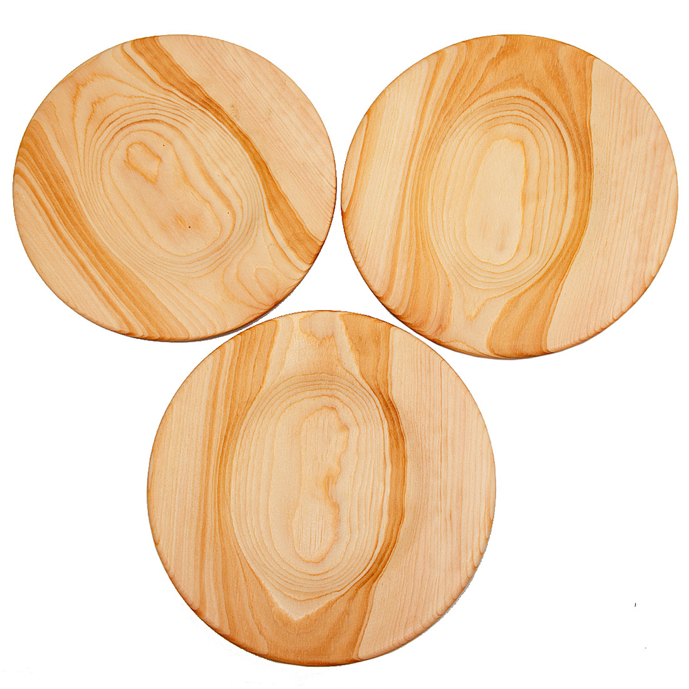 Набор деревянных тарелок Art of Siberia из сибирского кедра 3шт. TN29