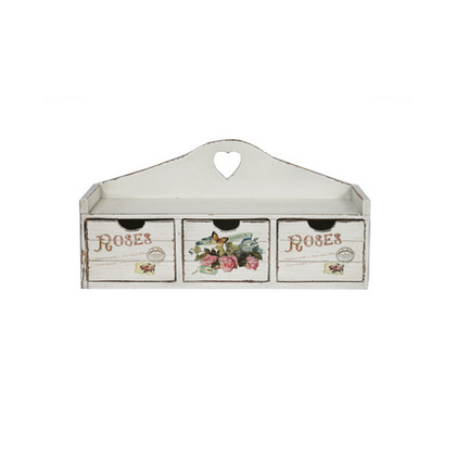 Полка с тремя ящиками Розы 48 см [Арт.SEB12449]