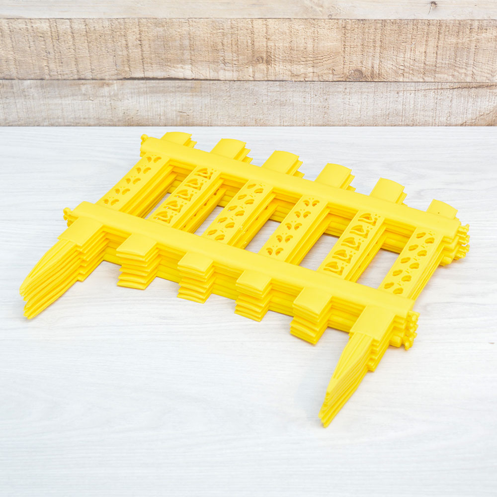 Заборчик декоративный Палисадник 3м желтый