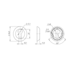 Накладка под цилиндр ET.R.TL54 (ET TL) GR-23 графит