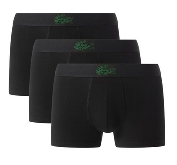 Мужские спортивные боксеры Lacoste Stretch Cotton Trunks 3P - black