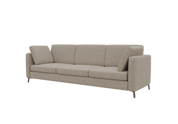 Brasco Диван трехместный BRS-3 Сан 03/Металл Черный 2450*800*840