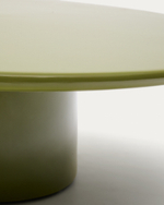 Журнальный столик Albanella из цемента с глянцевой зеленой отделкой Ø85 см