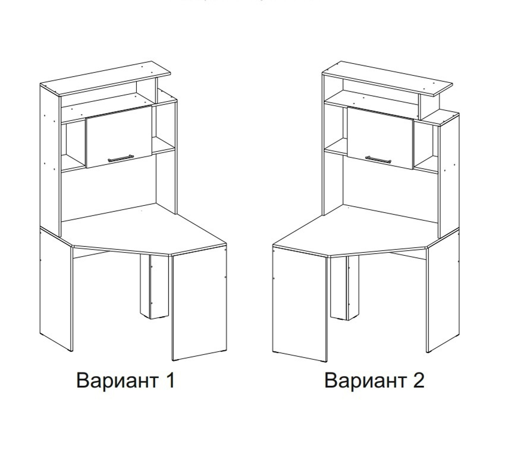 Стол компьютерный Квартет-12 со стеллажом, дуб сонома/белый